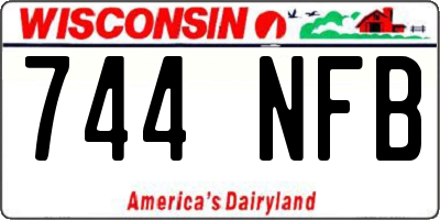 WI license plate 744NFB