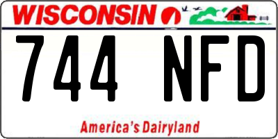 WI license plate 744NFD
