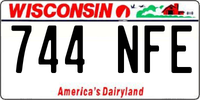 WI license plate 744NFE