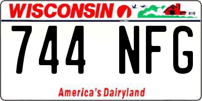 WI license plate 744NFG
