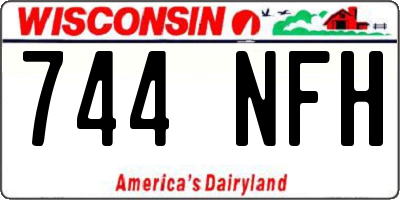 WI license plate 744NFH