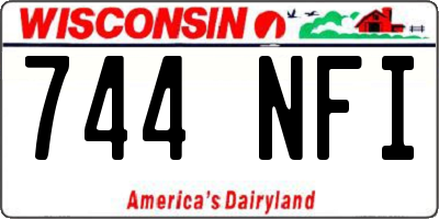 WI license plate 744NFI