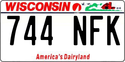 WI license plate 744NFK
