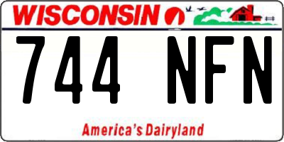 WI license plate 744NFN