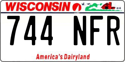 WI license plate 744NFR