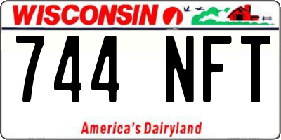 WI license plate 744NFT