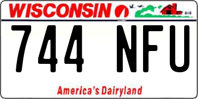 WI license plate 744NFU