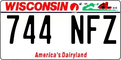 WI license plate 744NFZ