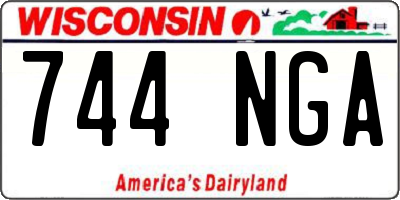 WI license plate 744NGA