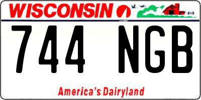 WI license plate 744NGB