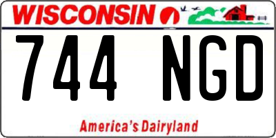 WI license plate 744NGD