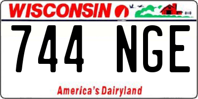 WI license plate 744NGE