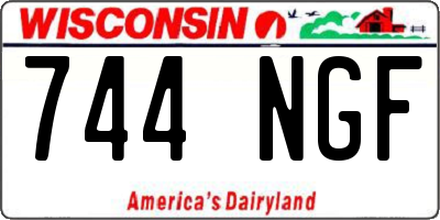 WI license plate 744NGF