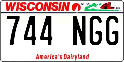 WI license plate 744NGG