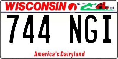 WI license plate 744NGI