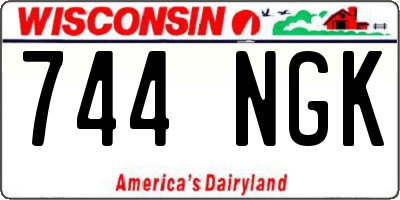WI license plate 744NGK