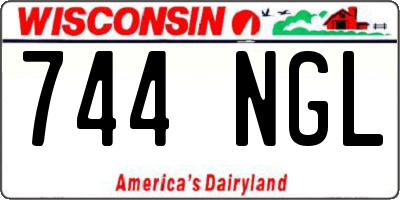 WI license plate 744NGL