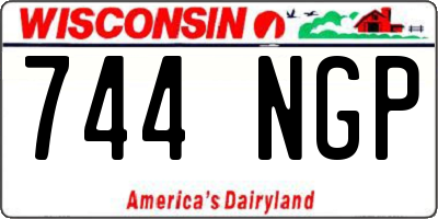 WI license plate 744NGP