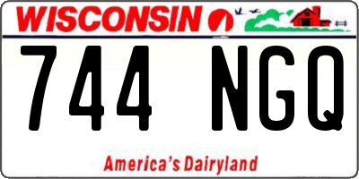 WI license plate 744NGQ