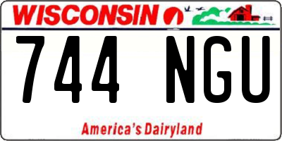 WI license plate 744NGU