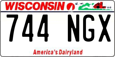 WI license plate 744NGX