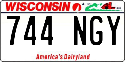WI license plate 744NGY