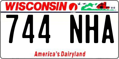WI license plate 744NHA