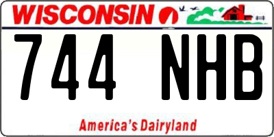 WI license plate 744NHB