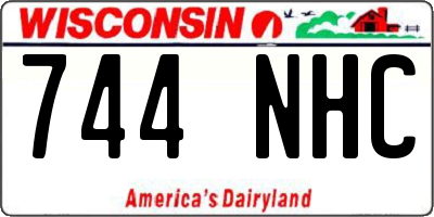 WI license plate 744NHC