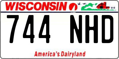WI license plate 744NHD