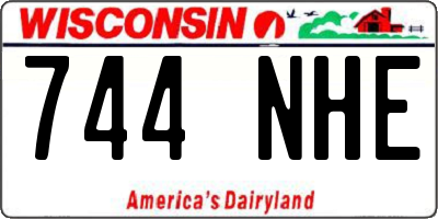 WI license plate 744NHE