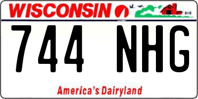 WI license plate 744NHG