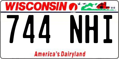 WI license plate 744NHI