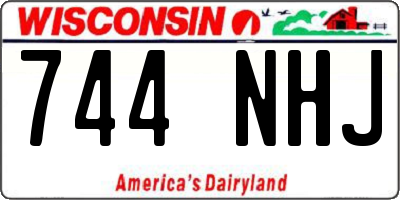 WI license plate 744NHJ