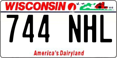 WI license plate 744NHL