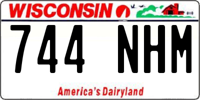 WI license plate 744NHM