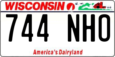 WI license plate 744NHO