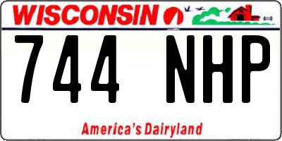 WI license plate 744NHP
