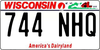 WI license plate 744NHQ