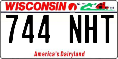 WI license plate 744NHT