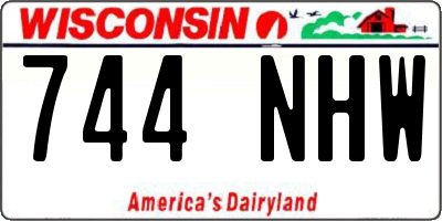 WI license plate 744NHW