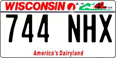 WI license plate 744NHX