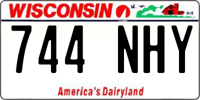 WI license plate 744NHY