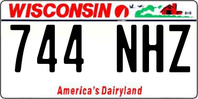 WI license plate 744NHZ