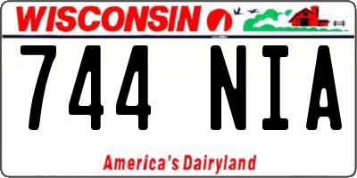 WI license plate 744NIA