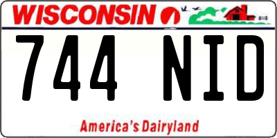 WI license plate 744NID