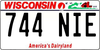 WI license plate 744NIE