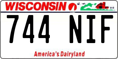 WI license plate 744NIF