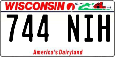 WI license plate 744NIH