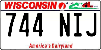 WI license plate 744NIJ
